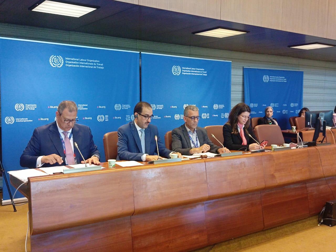 وزير العمل يشارك في الاجتماع التنسيقي للمجموعة العربية بمؤتمر جنيف