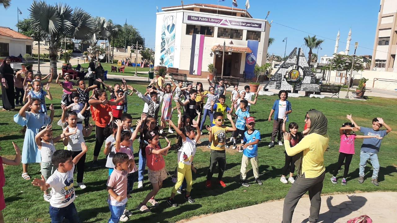 يوم رياضي و ترفيهي للاطفال بعنوان ( fitness day)  بمكتبة مصر العامة بدمنهور. 