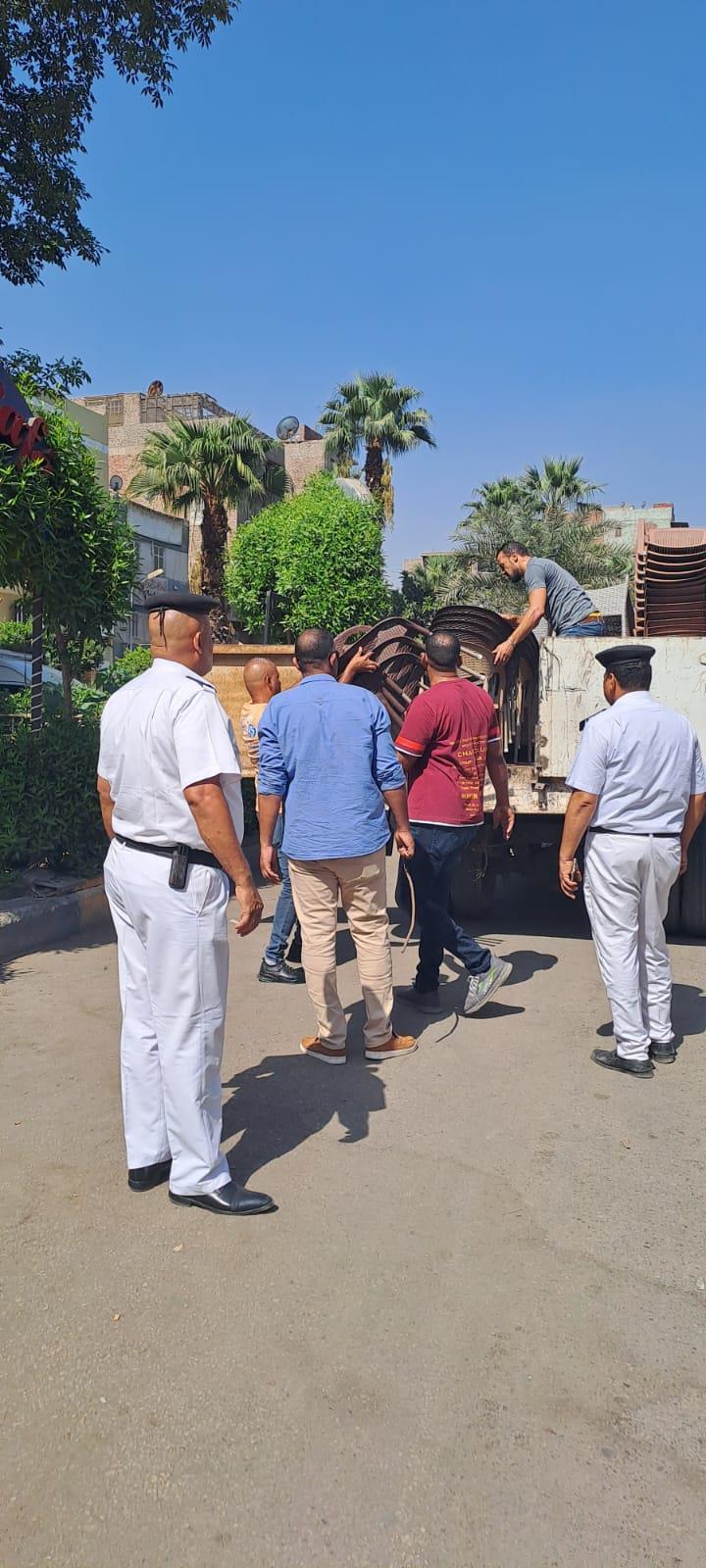 رفع التعديات والاشغالات بشوارع إمبابة