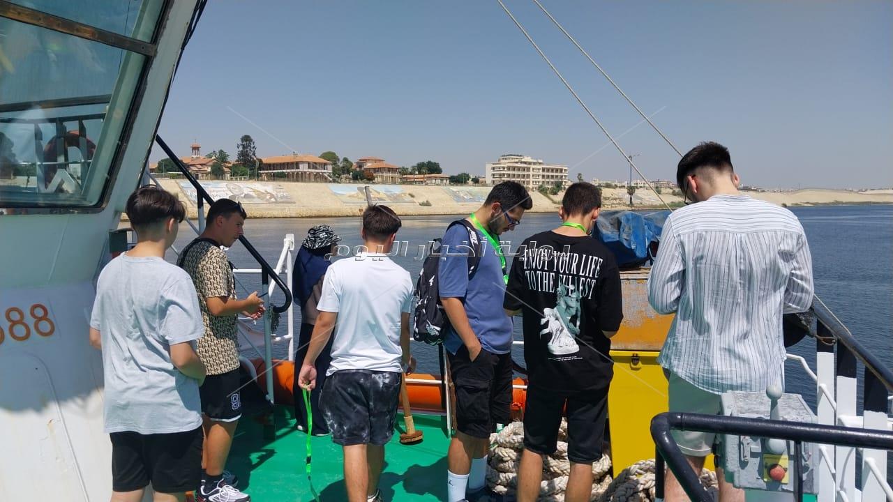 جولة بحرية بقناة السويس للفِرق المشاركة بمهرجان الإسماعيلية الدوليِّ للفنون الشعبية