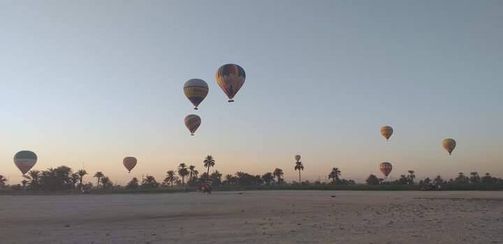 35 رحلة بالون طائر تغرد فى سماء الاقصر اليوم وعلى متنها 845 سائح