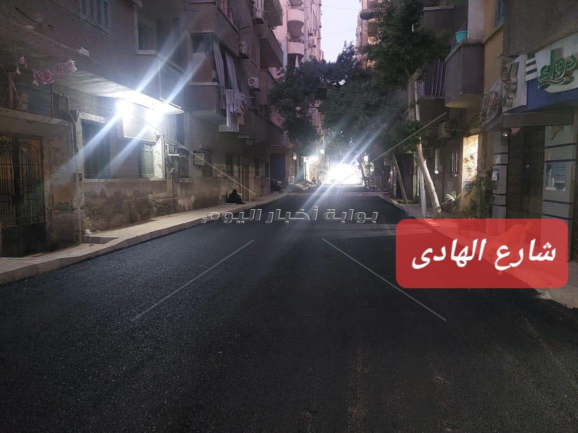 جانب من اعمال التطوير بمحافظة الجيزة 