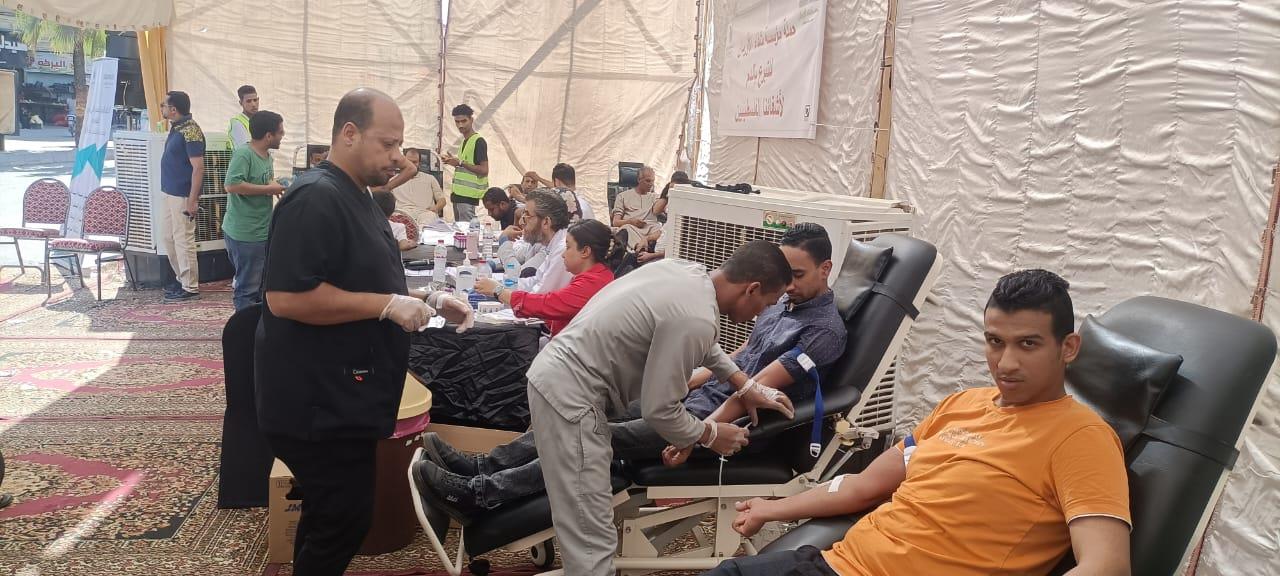 حملات التبرع بالدم لشعب فلسطين بالأقصر