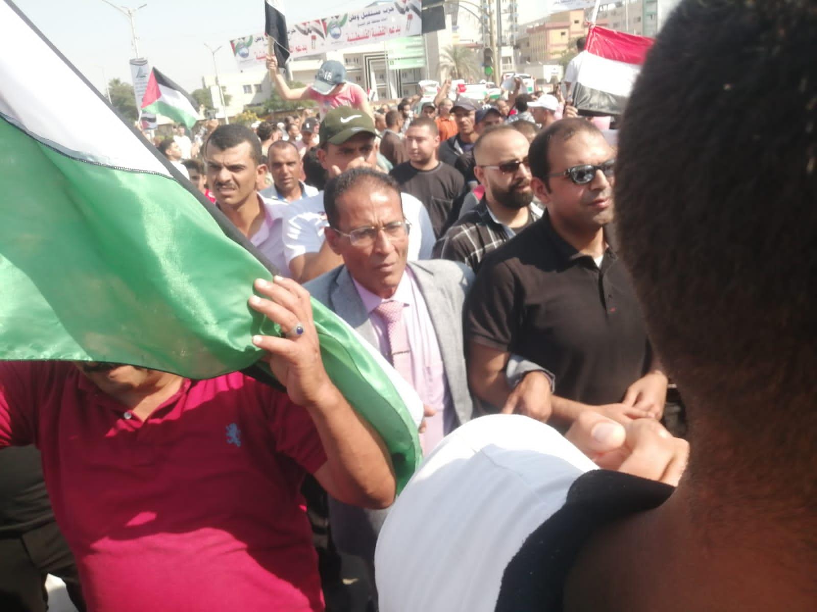 الحركة الوطنية بكفر الشيخ تشارك في مسيرات دعم فلسطين وترفض مخططات التوطين في سيناء 