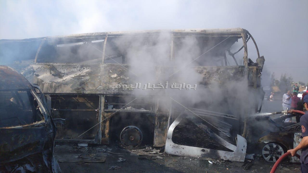  حادث مروع  مصرع 6وإصابة 54 شخصا إثر إصطدام أتوبيس