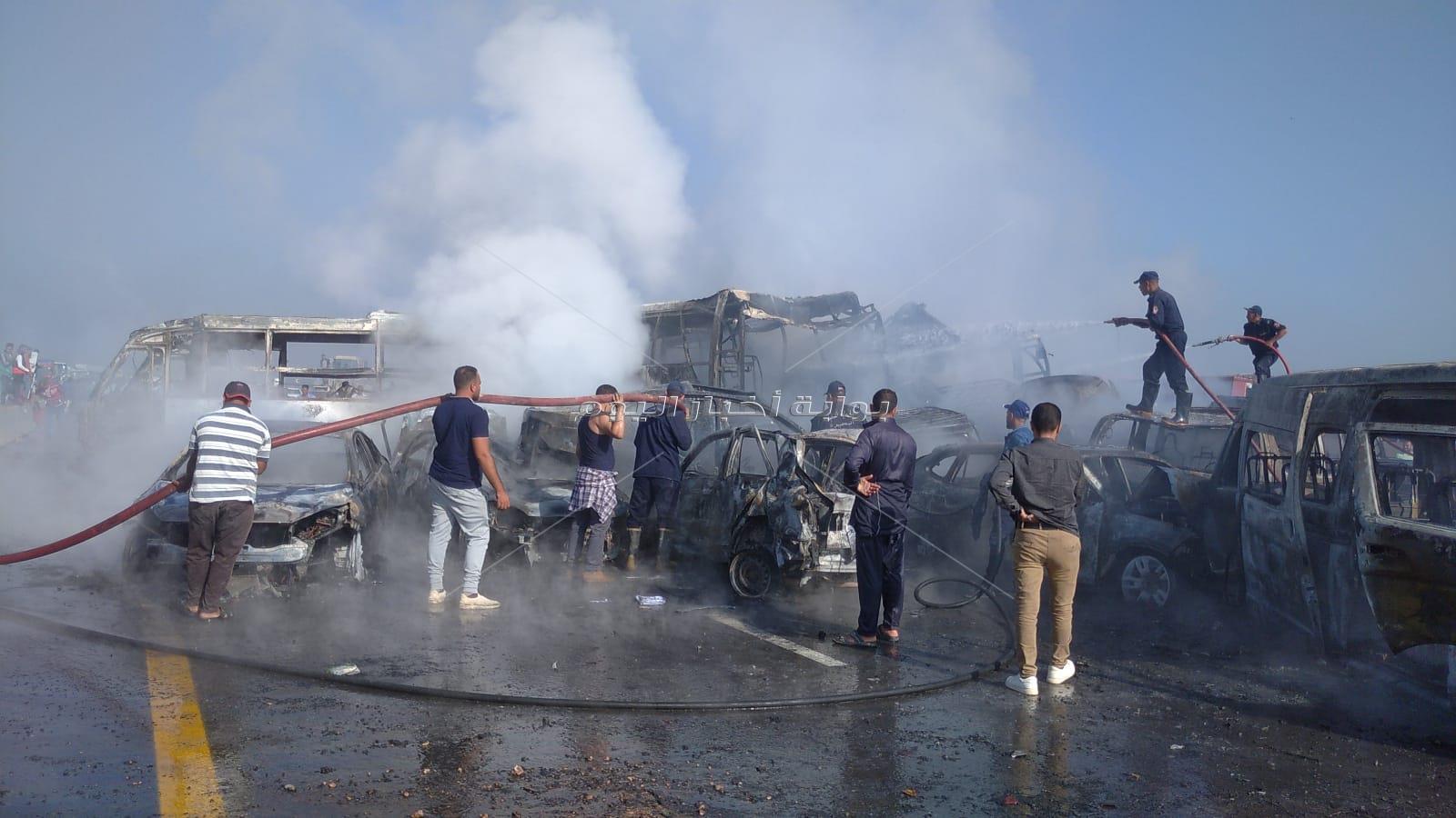  حادث مروع  مصرع 6وإصابة 54 شخصا إثر إصطدام أتوبيس