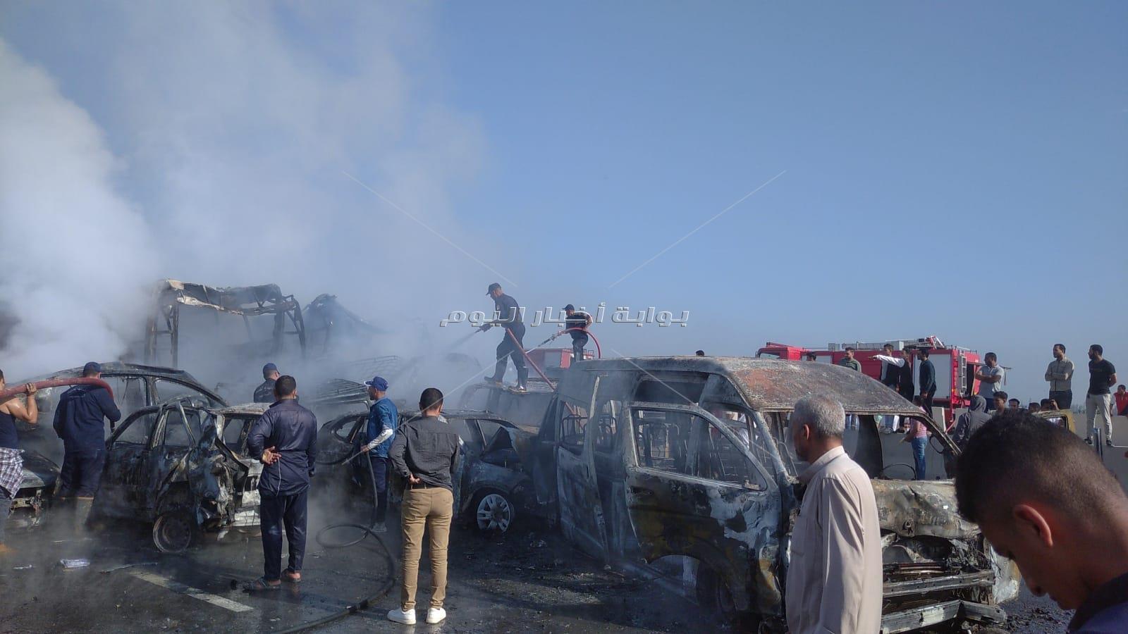  حادث مروع  مصرع 6وإصابة 54 شخصا إثر إصطدام أتوبيس
