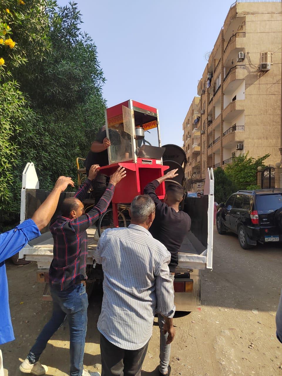 جانب من حملات ازالة الاشغالات