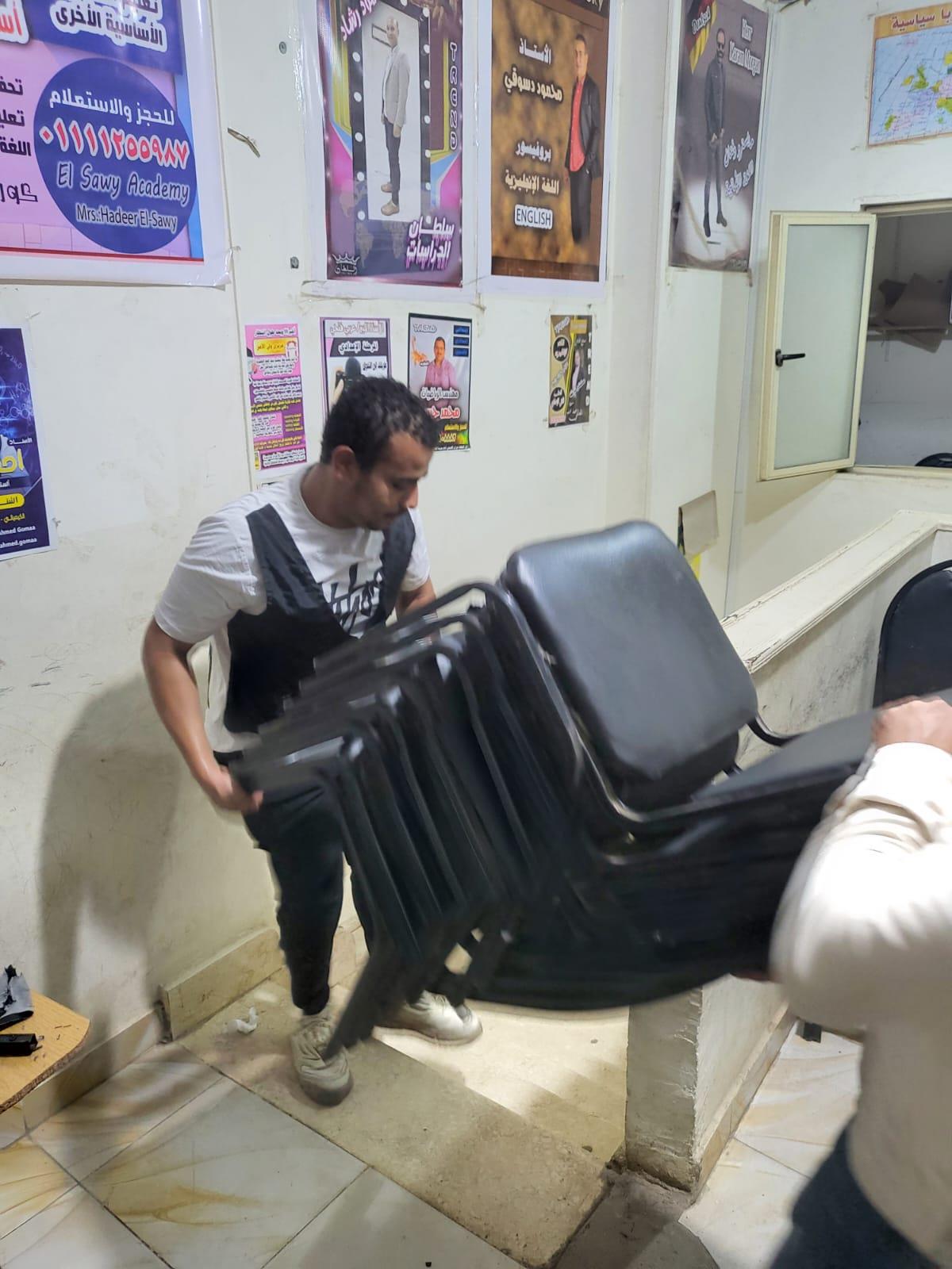 جانب من حملات ازالة الاشغالات