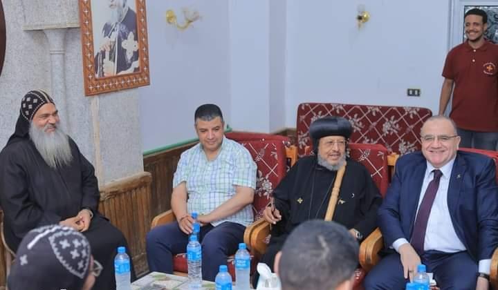 مساعد وزير الداخلية ومدير الأمن يتفقدان دير مارجرجس بالرزيقات وخطة امنية شاملة لتامينه