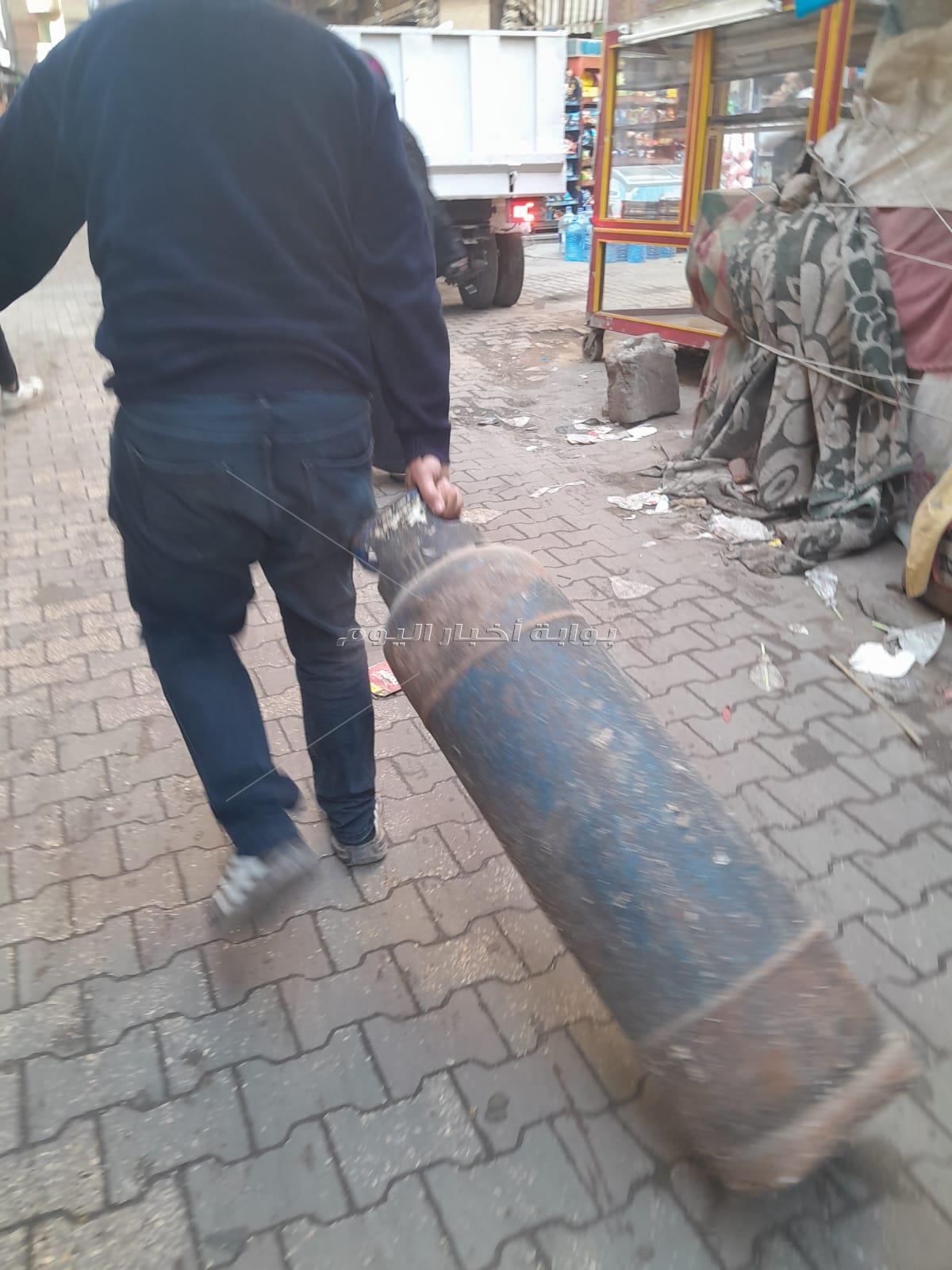جانب من الحملات ازالة الاشغالات ببولاق الدكرور