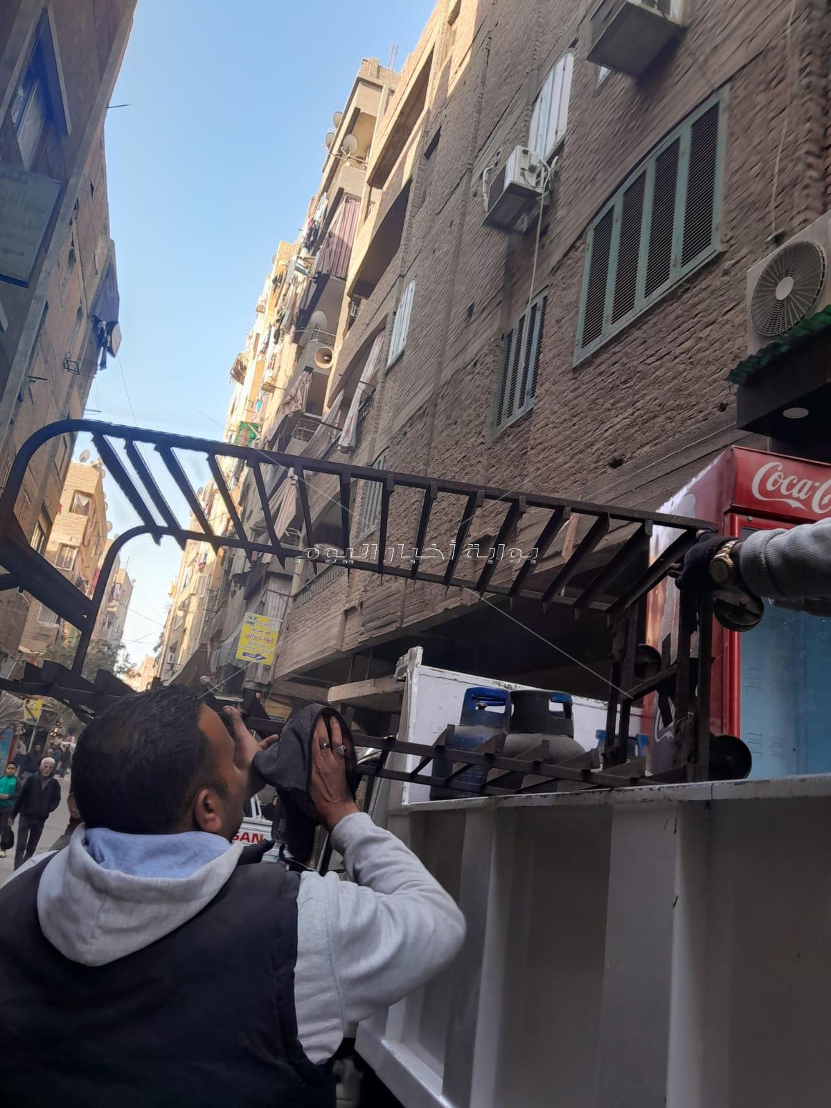 جانب من الحملات ازالة الاشغالات ببولاق الدكرور