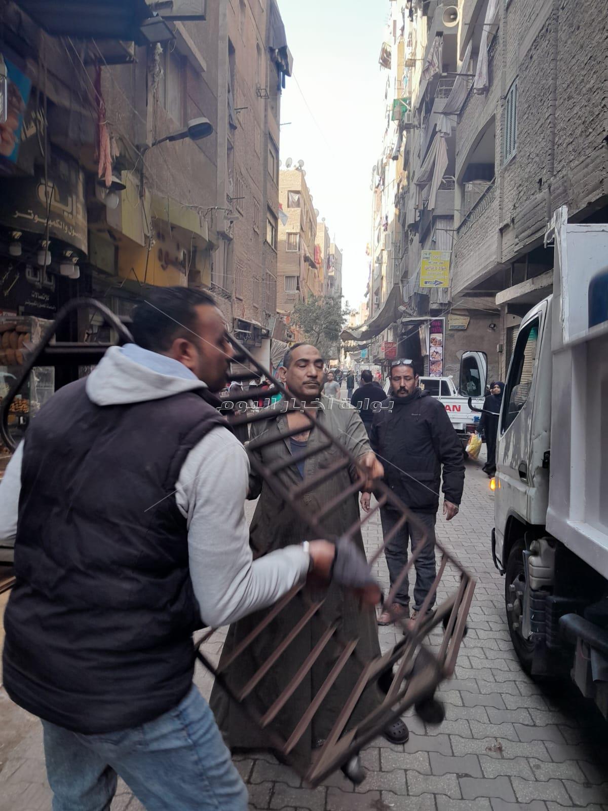 جانب من الحملات ازالة الاشغالات ببولاق الدكرور
