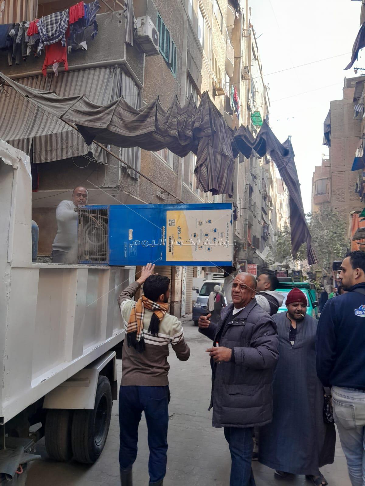 جانب من الحملات ازالة الاشغالات ببولاق الدكرور