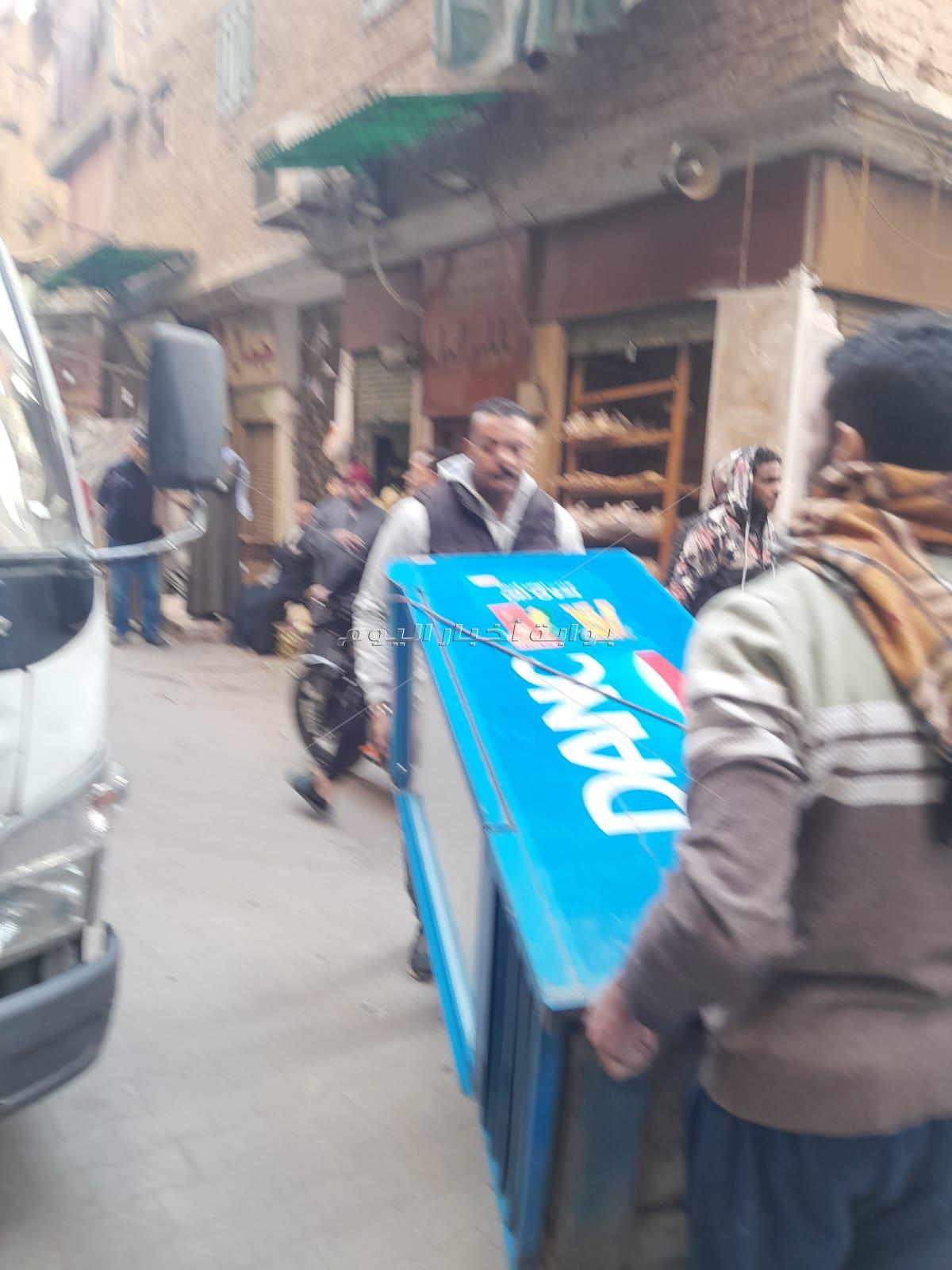 جانب من الحملات ازالة الاشغالات ببولاق الدكرور