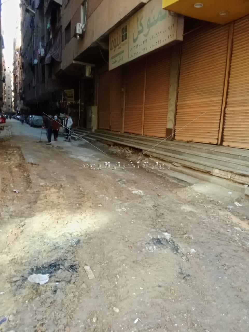 جانب من اعمال ازالة الاشغالات بالجيزة 