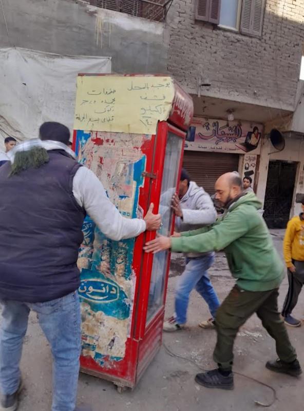 جانب من حملات ازالة الاشغالات ببولاق الدكرور