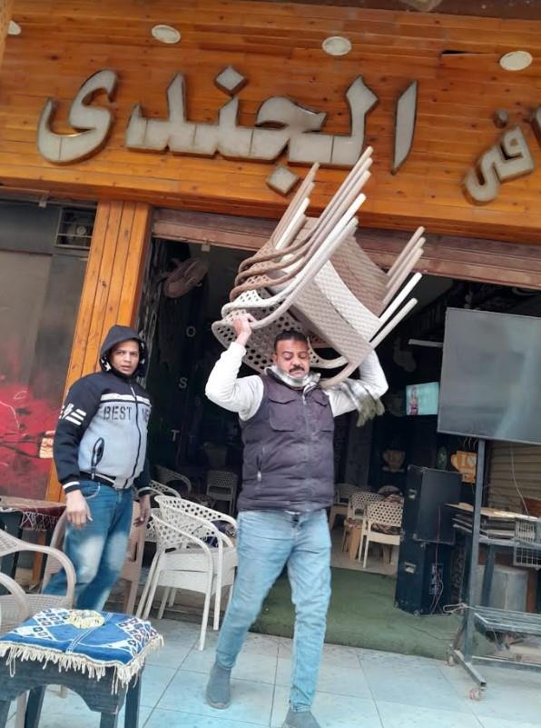 جانب من حملات ازالة الاشغالات ببولاق الدكرور