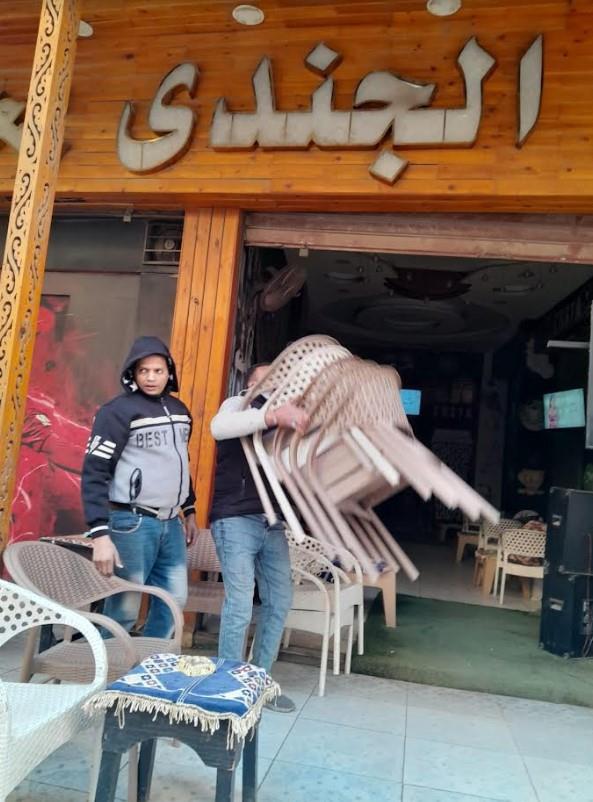 جانب من حملات ازالة الاشغالات ببولاق الدكرور