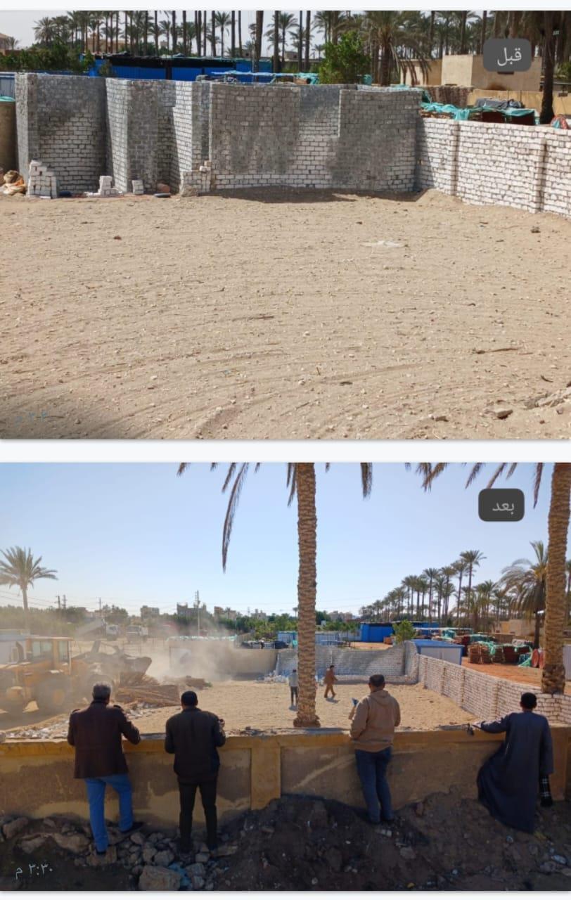 حاله تعدي بالبناء المخالف علي الأراضي الزراعية بالجيزة 