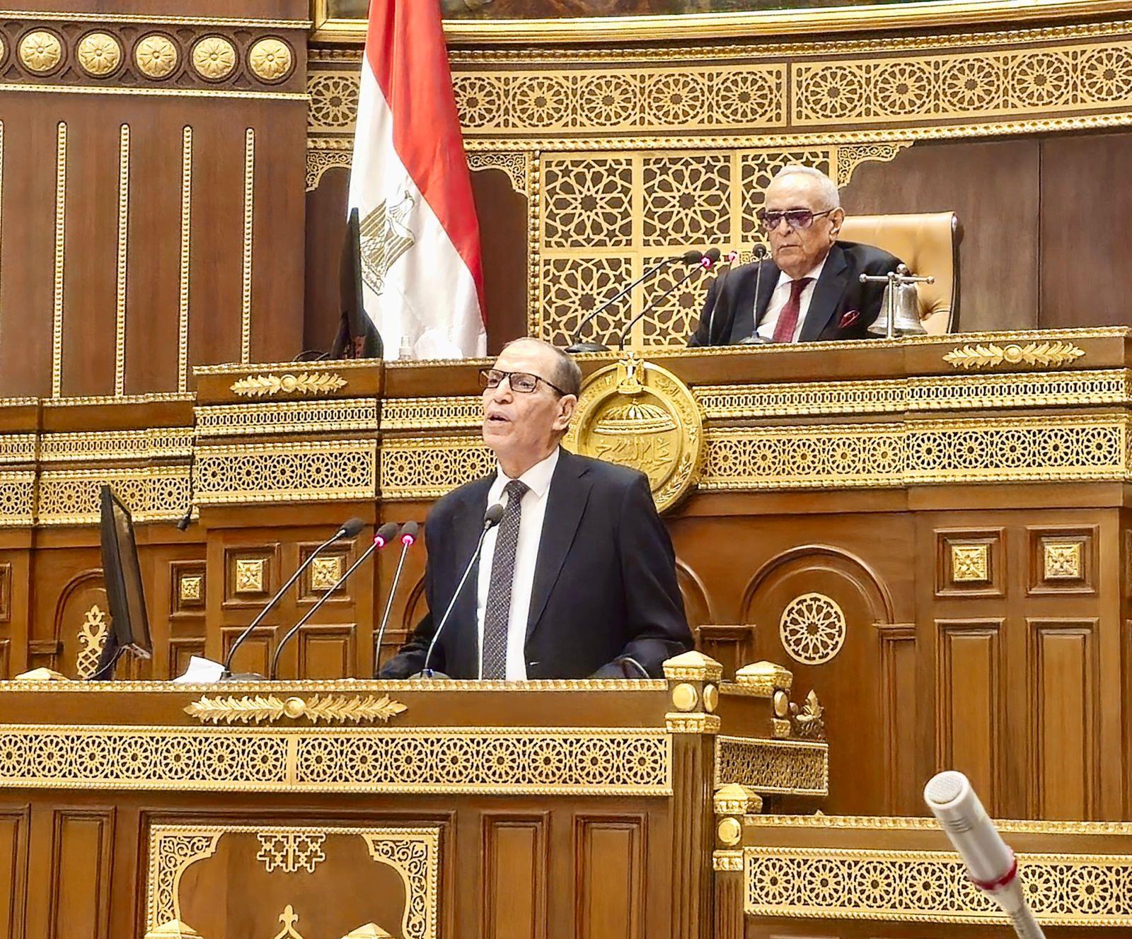 رئيس هيئة النيابة الإدارية يشهد الجلسة الافتتاحية لمحاكاة مجلس الشيوخ
