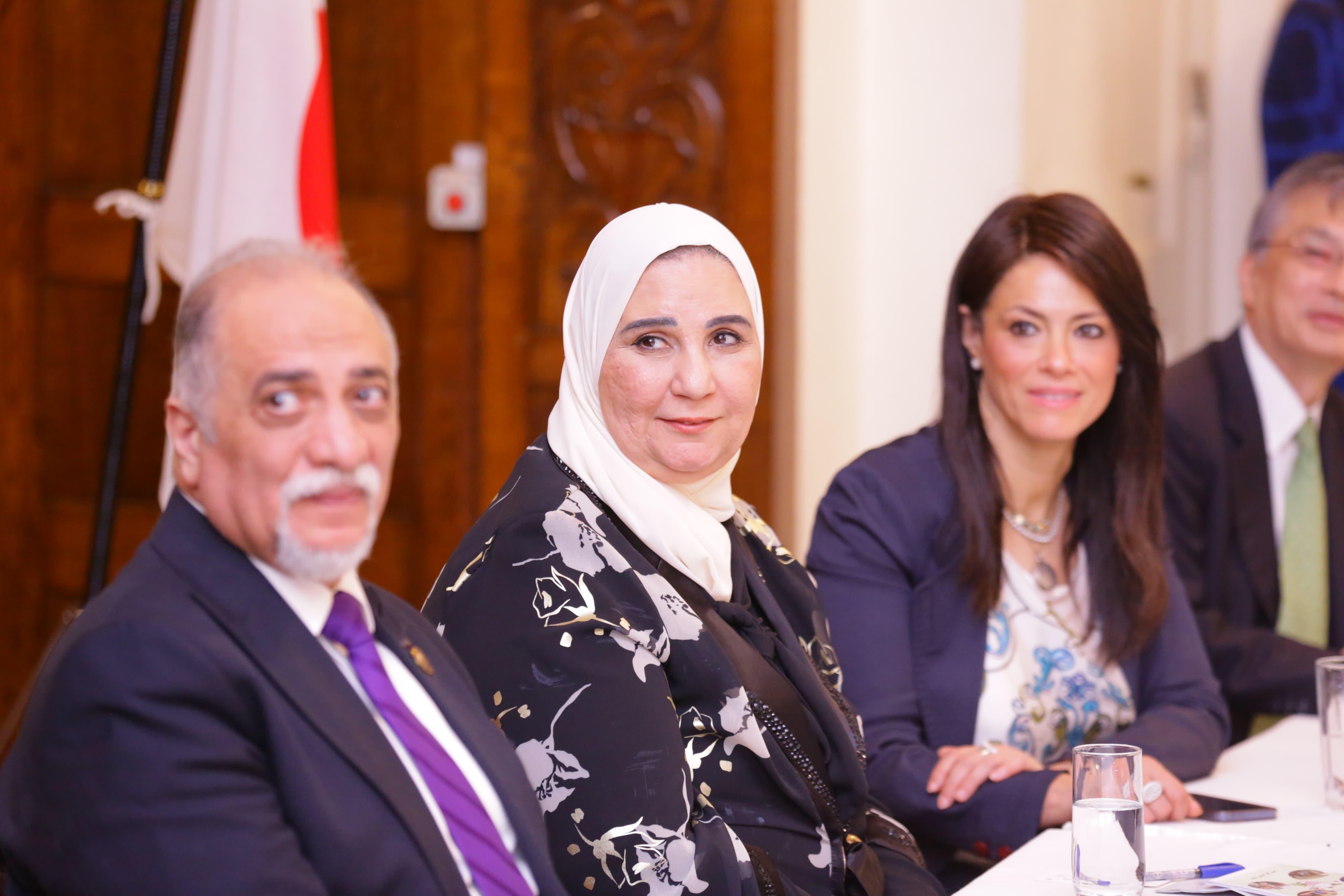 وزيرة التضامن الاجتماعي تشهد احتفالية مرور ثلاثين عاماً على تنفيذ برنامج منح السفارة اليابانية