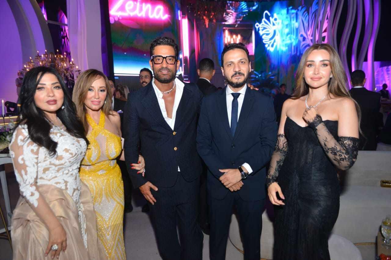 عمرو دياب و نجوم الفن والمشاهير في حفل زفاف ابنة محمد السعدي