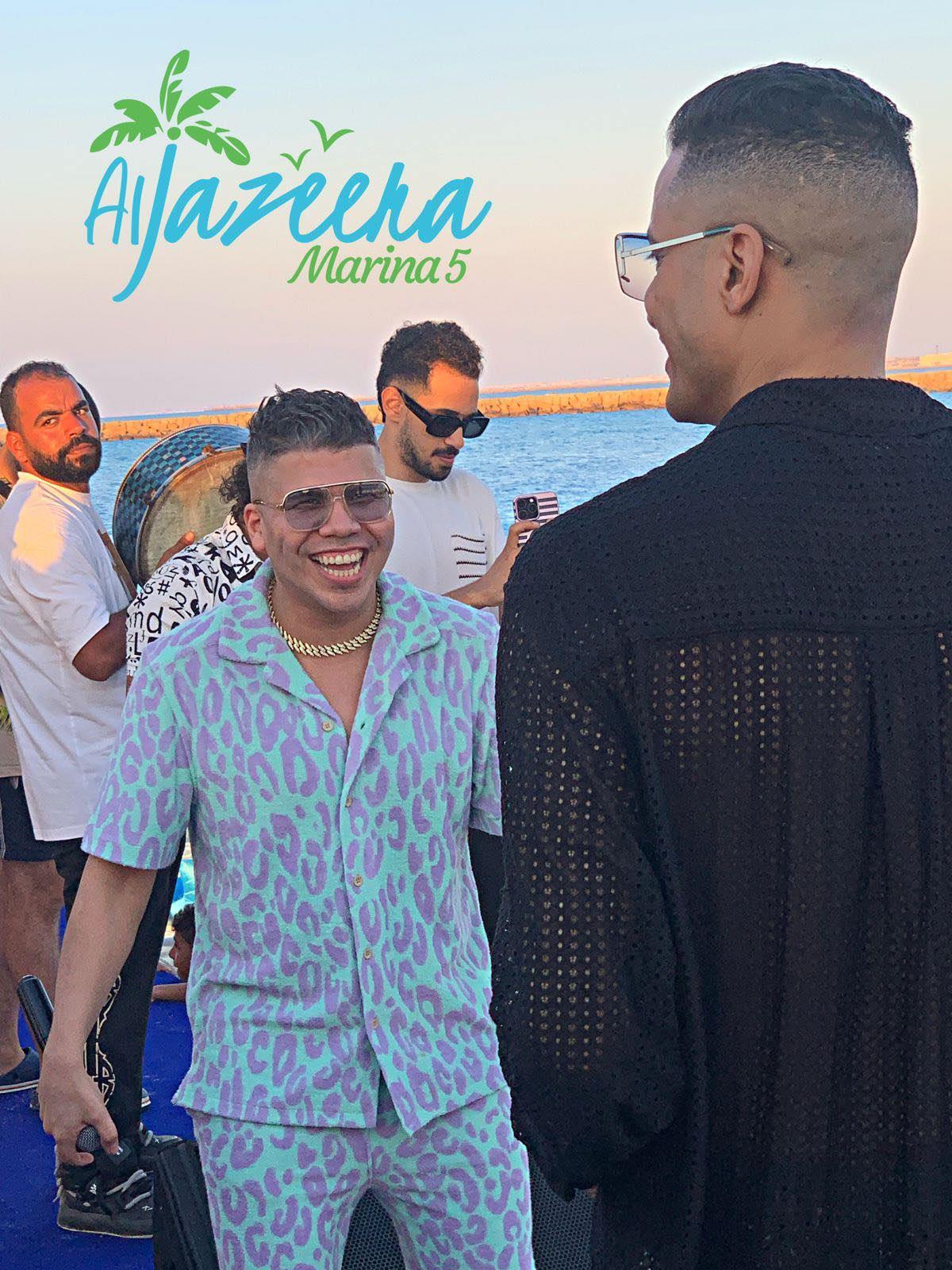 عمر كمال وحمو بيكا وحسن شاكوش في حفلة الجزيرة بالساحل الشمالي