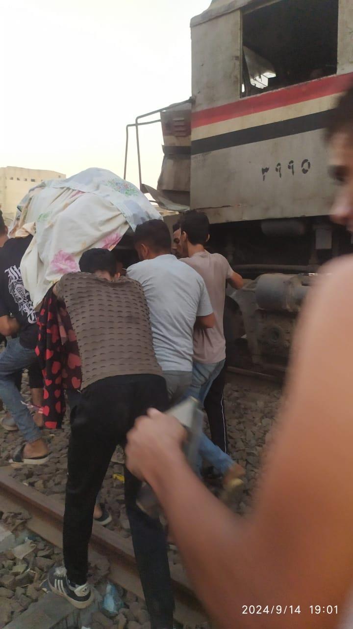 تصادم قطارين بالشرقية