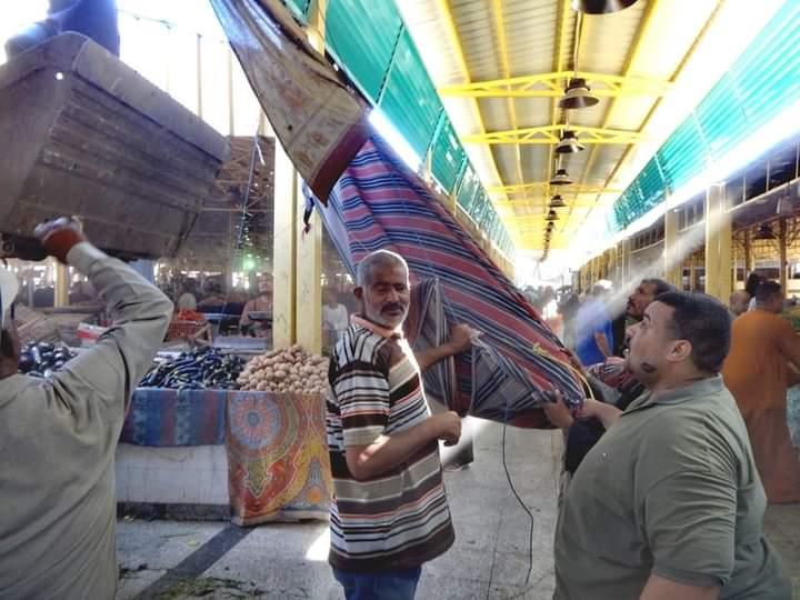 حمله مكبره لرفع الإشغالات وإزالة  التشوهات البصرية داخل نطاق اسواق الاقصر