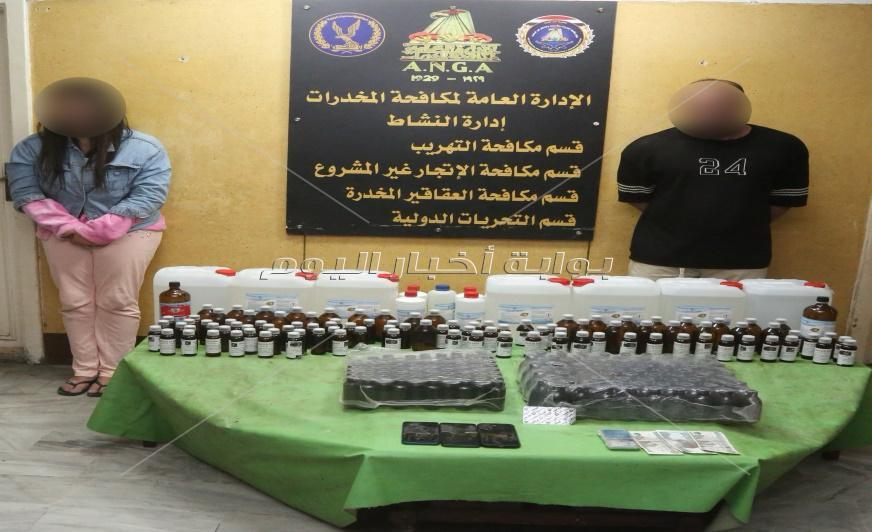 ضبط شخص أجنبي وصانعة محتوي ب180 لتر مخدر اغتصاب الفتيات GHP