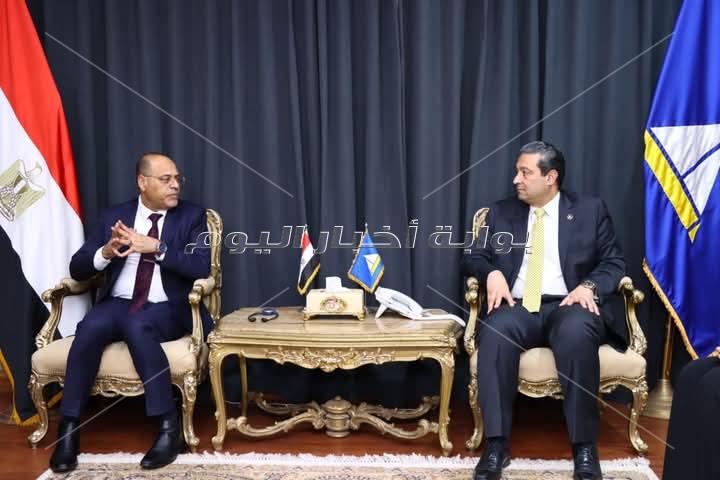 محافظ دمياط يستقبل وزير العمل ومدير مكتب منظمة العمل الدولية