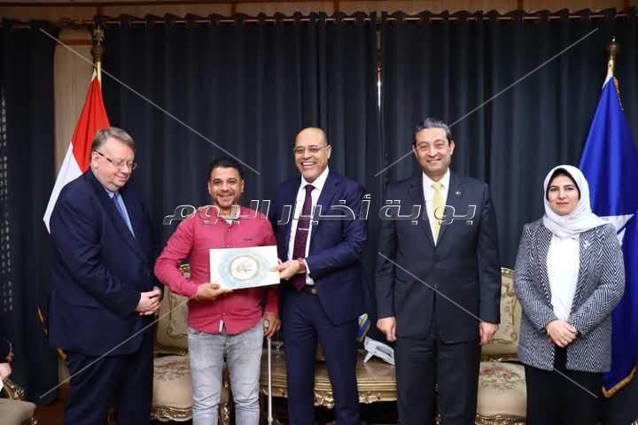 محافظ دمياط يستقبل وزير العمل ومدير مكتب منظمة العمل الدولية