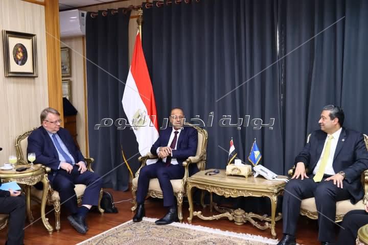 محافظ دمياط يستقبل وزير العمل ومدير مكتب منظمة العمل الدولية