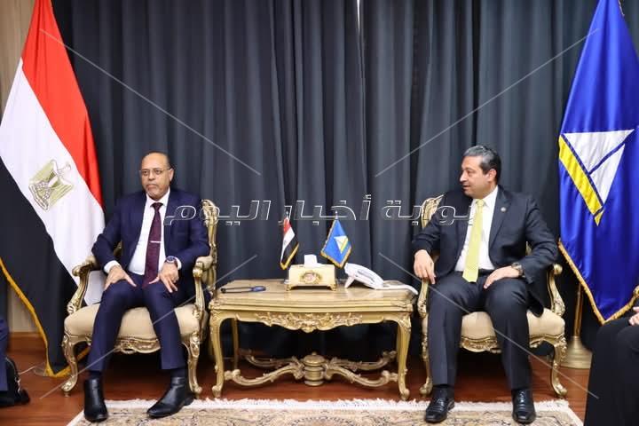 محافظ دمياط يستقبل وزير العمل ومدير مكتب منظمة العمل الدولية