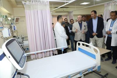 الدكتور محمد هاني غنيم محافظ بني سويف خلال الافتتاح