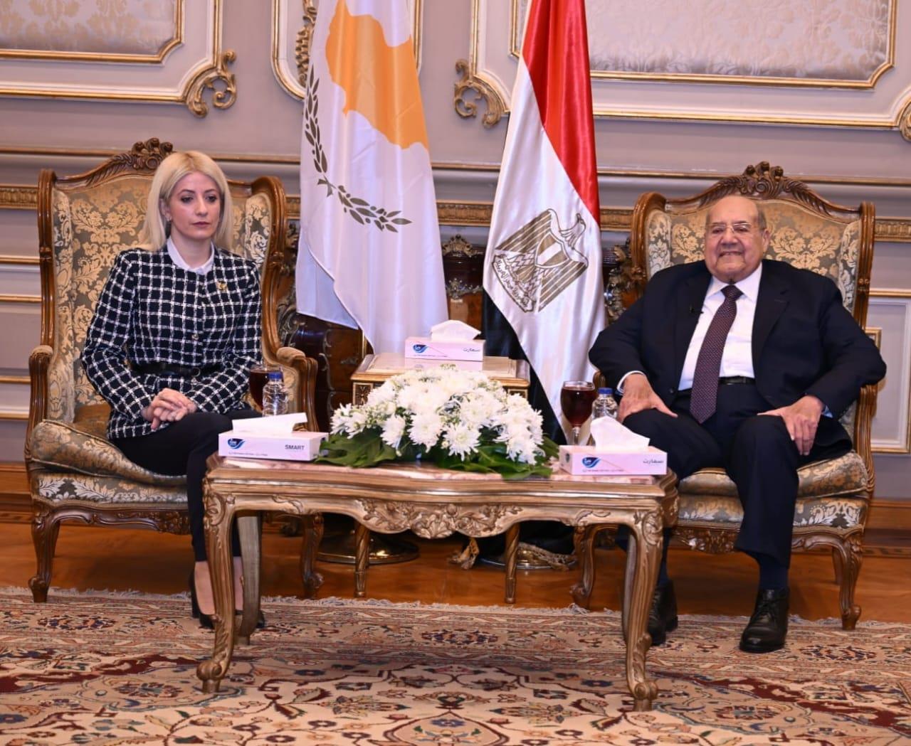 رئيس مجلس النواب يلتقي مع رئيسة مجلس النواب القبرصي