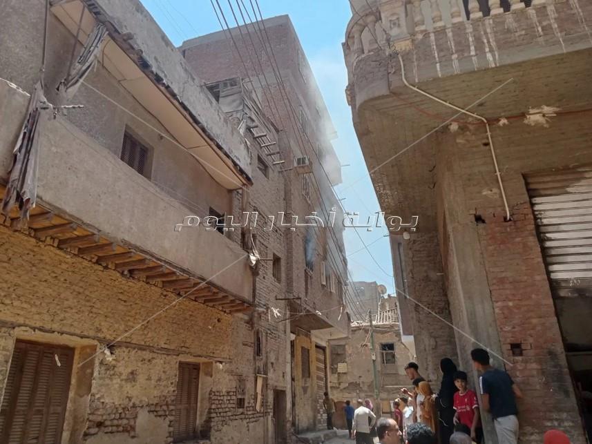 السيطرة على حريق داخل شقة سكنية بقليوب (صور)