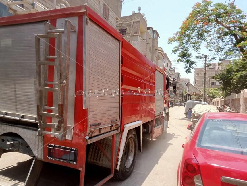 السيطرة على حريق داخل شقة سكنية بقليوب (صور)