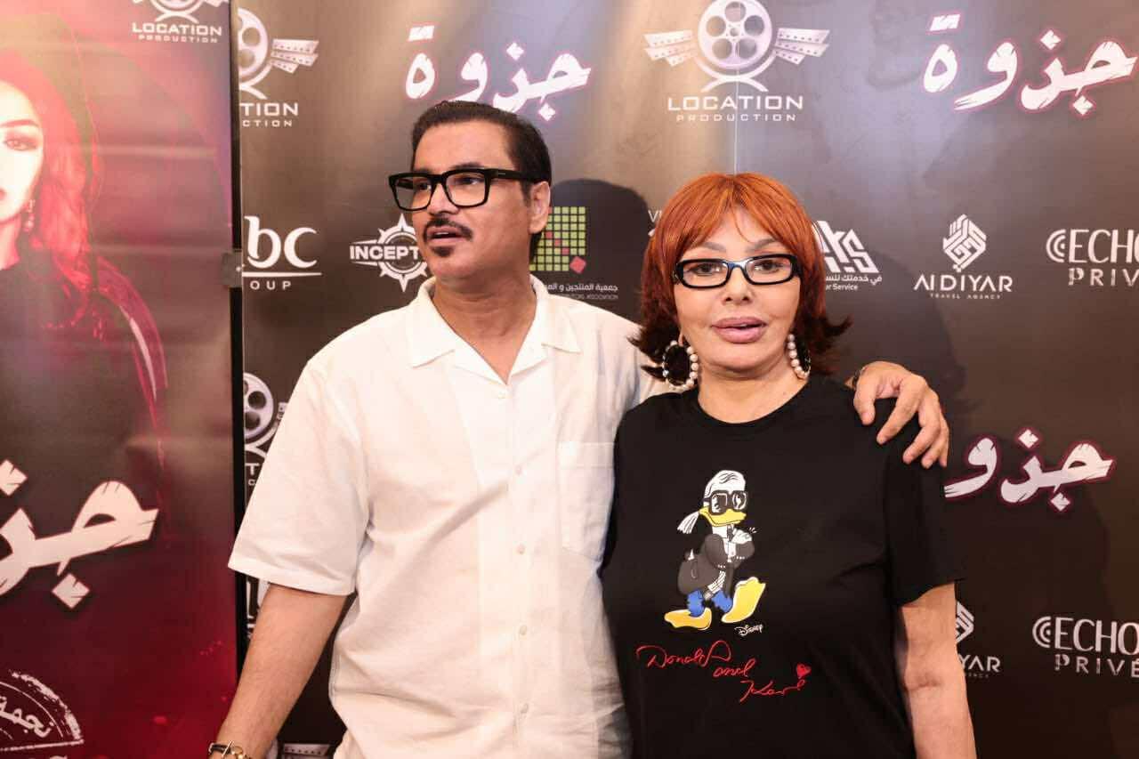 نبيلة عبيد تحتفل بتصوير مسلسل جذوة