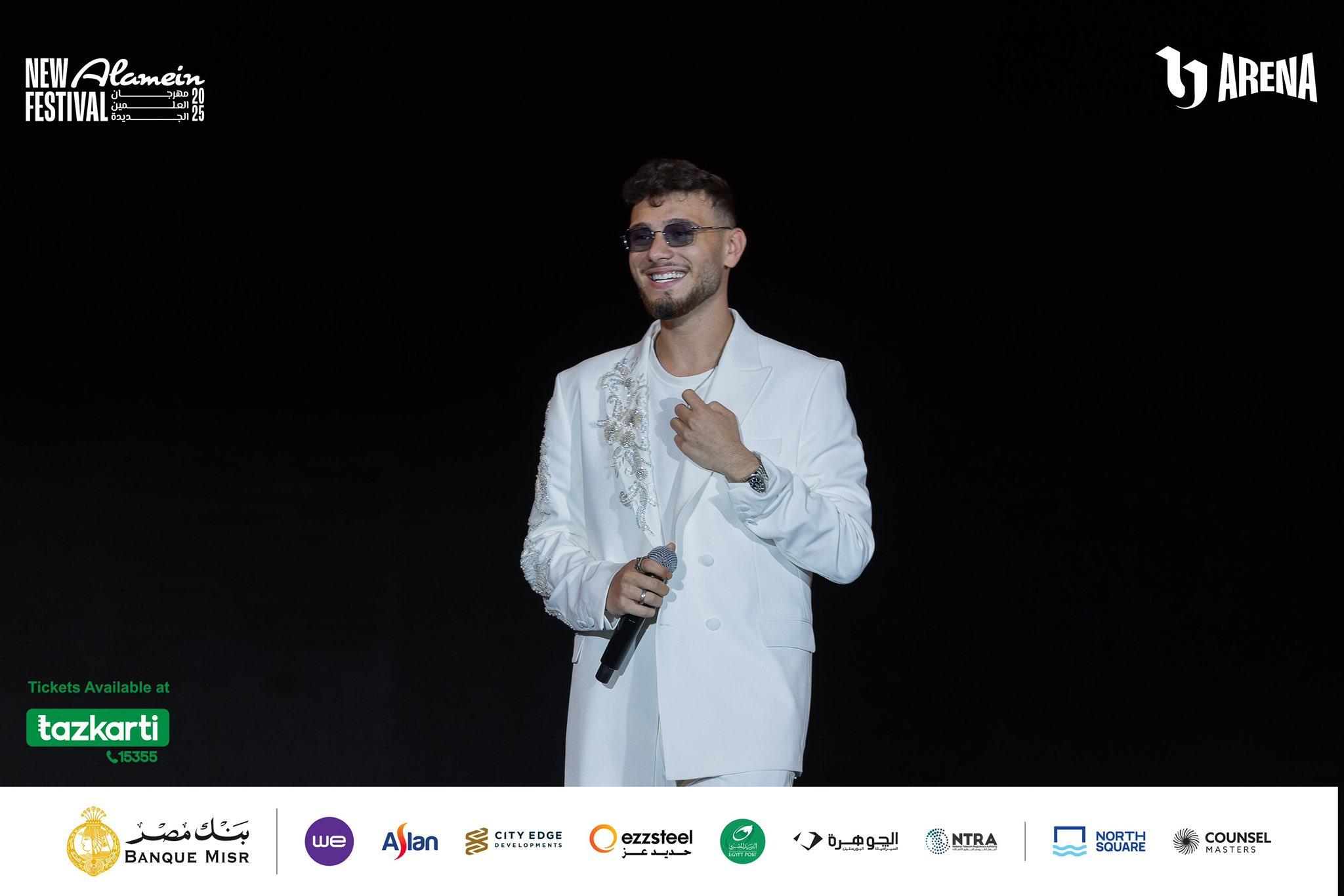 تامر حسني والشامي يشعلان حفل مهرجان العلمين