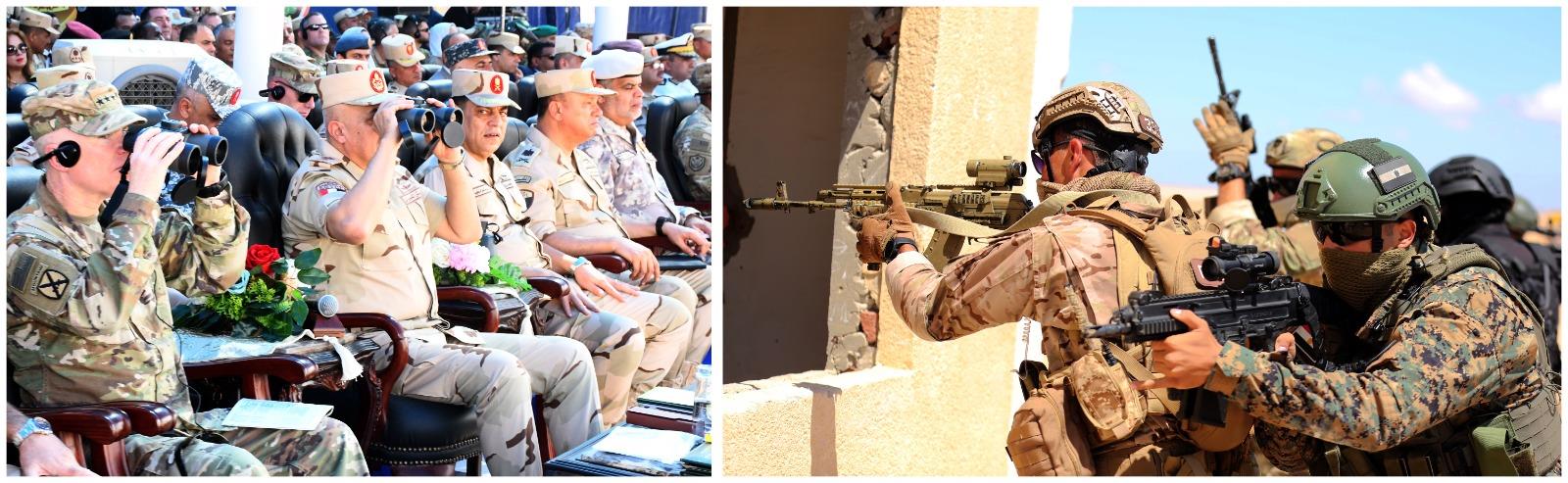 الفريق أحمد خليفة رئيس أركان حرب القوات المسلحة يشهد تنفيذ أحد الأنشطة التدريبية الرئيسية