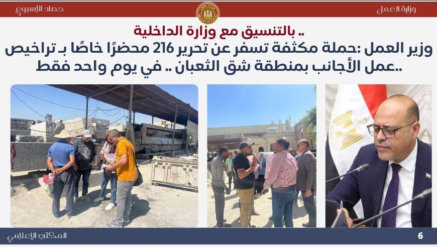 تُطبيق القانون ودعم الفئات الأكثر احتياجا.. أبرز حصاد العمل في 7 أيام|إنفوجراف