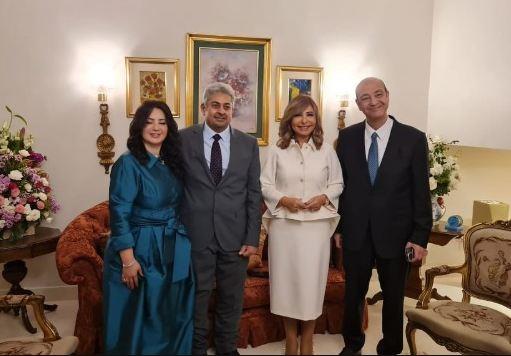 نجل عمرو أديب ولميس الحديدي يحتفل بـ «قراءة الفاتحة»