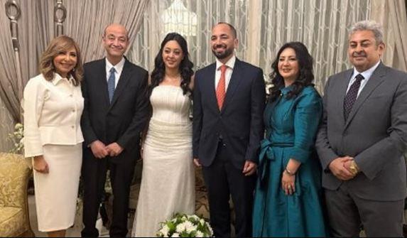 نجل عمرو أديب ولميس الحديدي يحتفل بـ «قراءة الفاتحة»