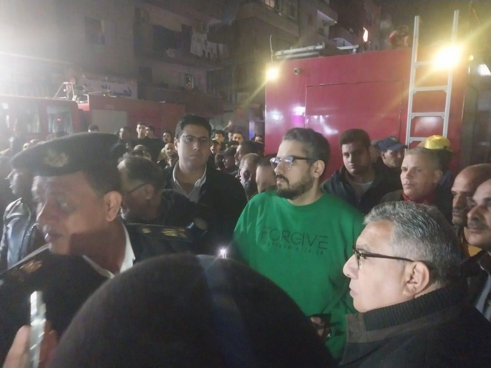 استمرار جهود الأجهزة التنفيذية للتعامل مع حادث شارع الدبوسي بالمنصورة