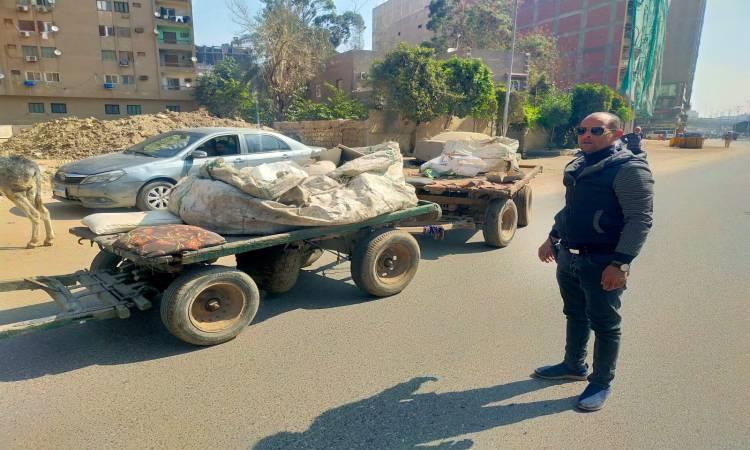 ضبط 24 عربة كارو وتروسيكل.. الجيزة تتصدى للفرز العشوائي