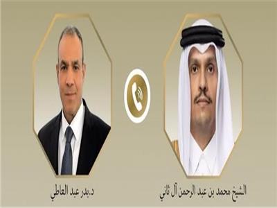 وزير الخارجية يبحث مع نظيره القطري التطورات الإقليمية
