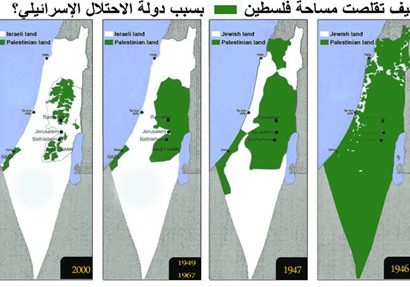 خريطة فلسطين قبل وبعد الاحتلال كنج كونج