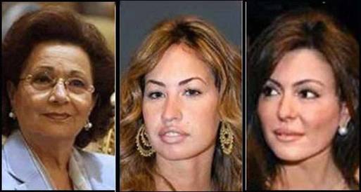 سوزان وهايدي وخديجة يزورون جمال وعلاء مبارك بطره
